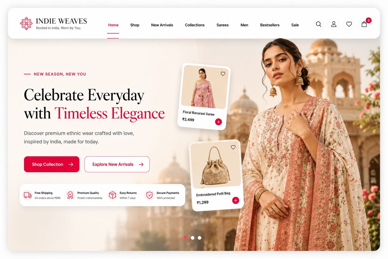 E-commerce store website example