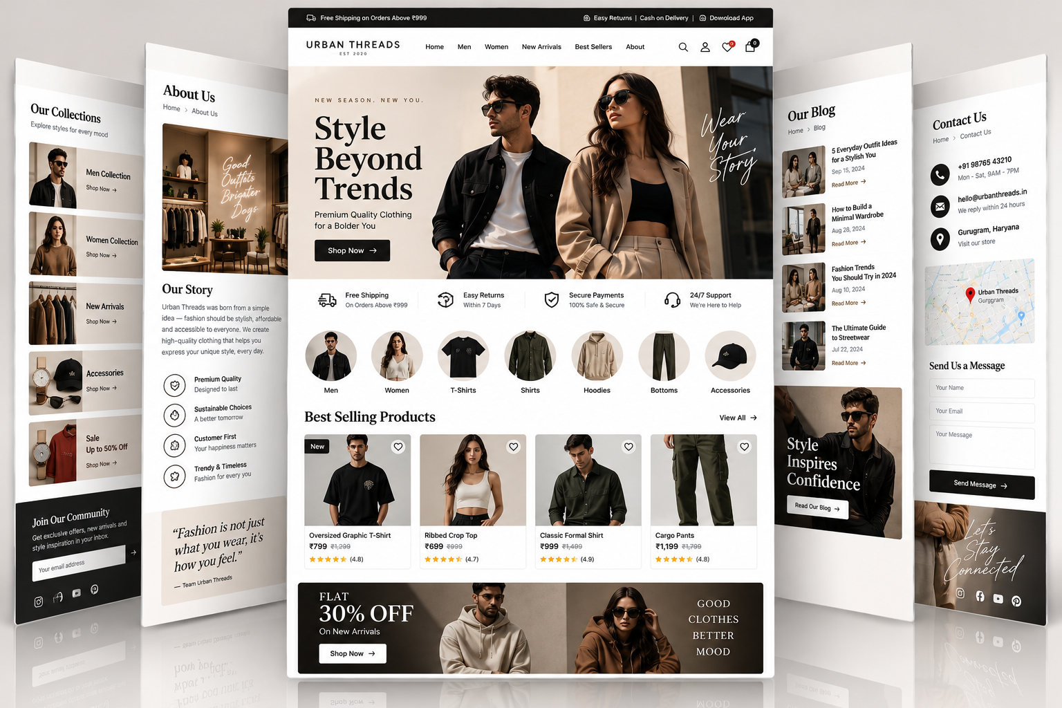 E-commerce store website example