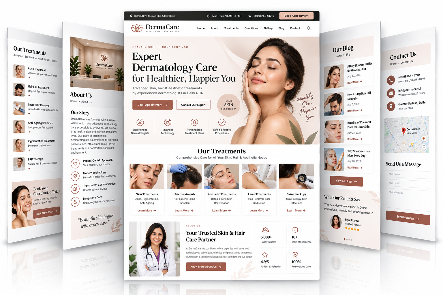 Doctor and clinic website example
